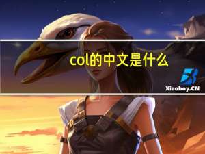 col的中文是什么