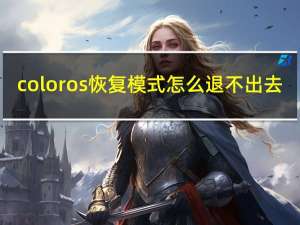 coloros恢复模式怎么退不出去（coloros恢复模式解锁）