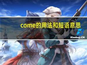 come的用法和短语意思