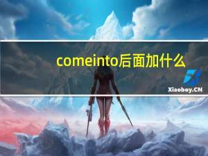 come into后面加什么