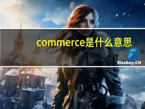 commerce是什么意思（commerce）