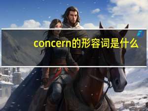 concern的形容词是什么