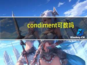 condiment可数吗