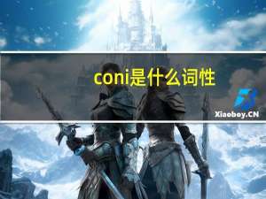 coni是什么词性