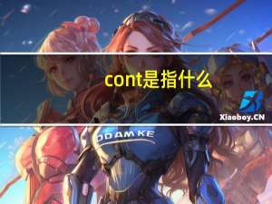 cont是指什么