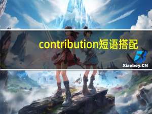 contribution短语搭配