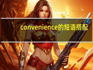 convenience的短语搭配