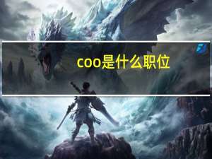coo是什么职位