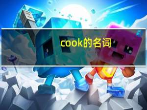 cook的名词
