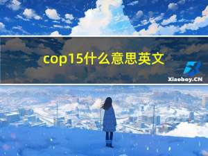 cop15什么意思英文（COP15什么意思）