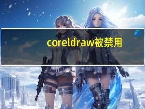 coreldraw被禁用