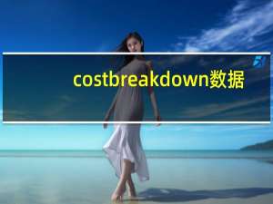 costbreakdown数据（break down是什么意思）