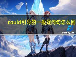 could引导的一般疑问句怎么回答