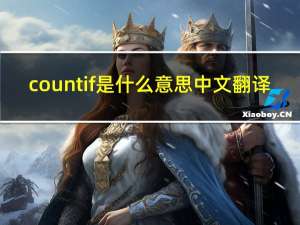 countif是什么意思中文翻译（countif是什么意思）
