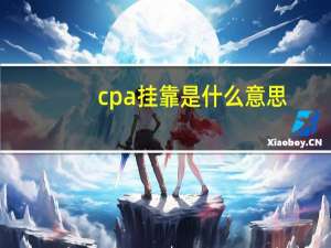 cpa挂靠是什么意思