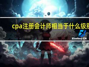 cpa注册会计师相当于什么级别