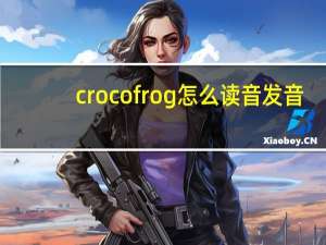 crocofrog怎么读音发音（crocofrog）