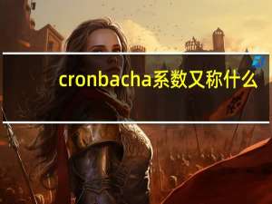 cronbacha系数又称什么（cronbach a系数）
