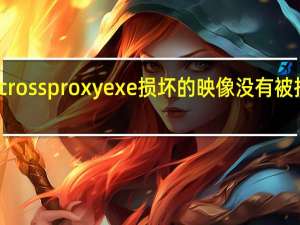 crossproxyexe损坏的映像没有被指定在（crossproxy exe）