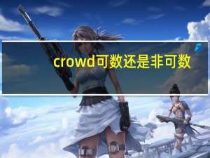 crowd可数还是非可数