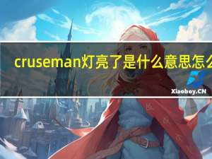 cruseman灯亮了是什么意思怎么关（cruse）