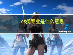 cs类专业是什么意思