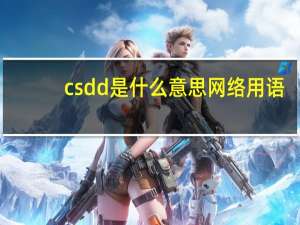 csdd是什么意思网络用语（dd是什么意思网络用语）