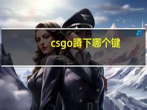 csgo蹲下哪个键