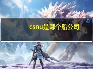 csnu是哪个船公司