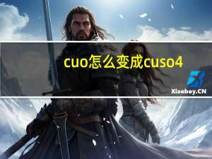 cuo怎么变成cuso4