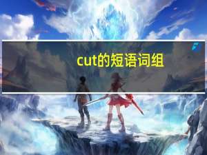 cut的短语词组