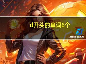 d开头的单词6个