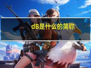 dB是什么的简称