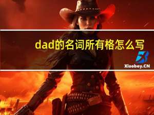 dad的名词所有格怎么写