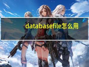 data base file怎么用（data base file怎么打开）
