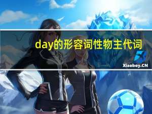 day的形容词性物主代词