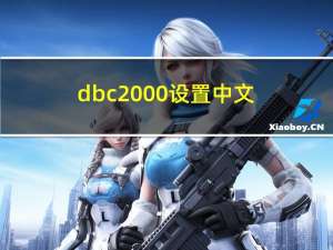 dbc2000设置中文（dbc2000设置）