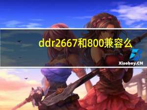 ddr2 667和800兼容么（ddr2 667）