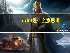 ddr3是什么意思啊（ddr3是什么意思）