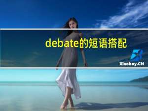 debate的短语搭配