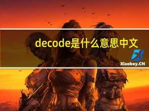 decode是什么意思中文（decode是什么意思）