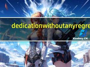 dedication without any regret（dedication）