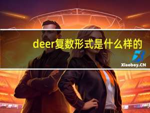 deer复数形式是什么样的