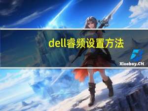 dell睿频设置方法（dell笔记本怎么样）