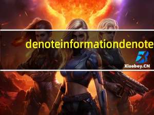 denote information denote
