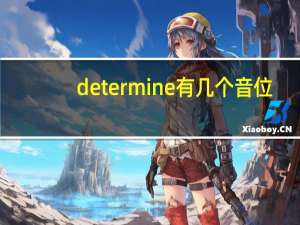 determine有几个音位