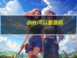 detn可以删除吗