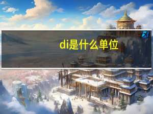 di是什么单位