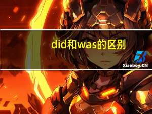 did和was的区别