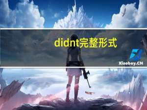 didnt完整形式